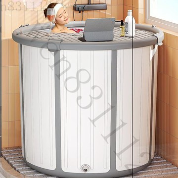 ☀感恩迴饋 限時免運☀成人泡澡桶大人可折疊鎖溫加熱帶蓋傢用全身浴桶坐浴大號泡澡神器景逸