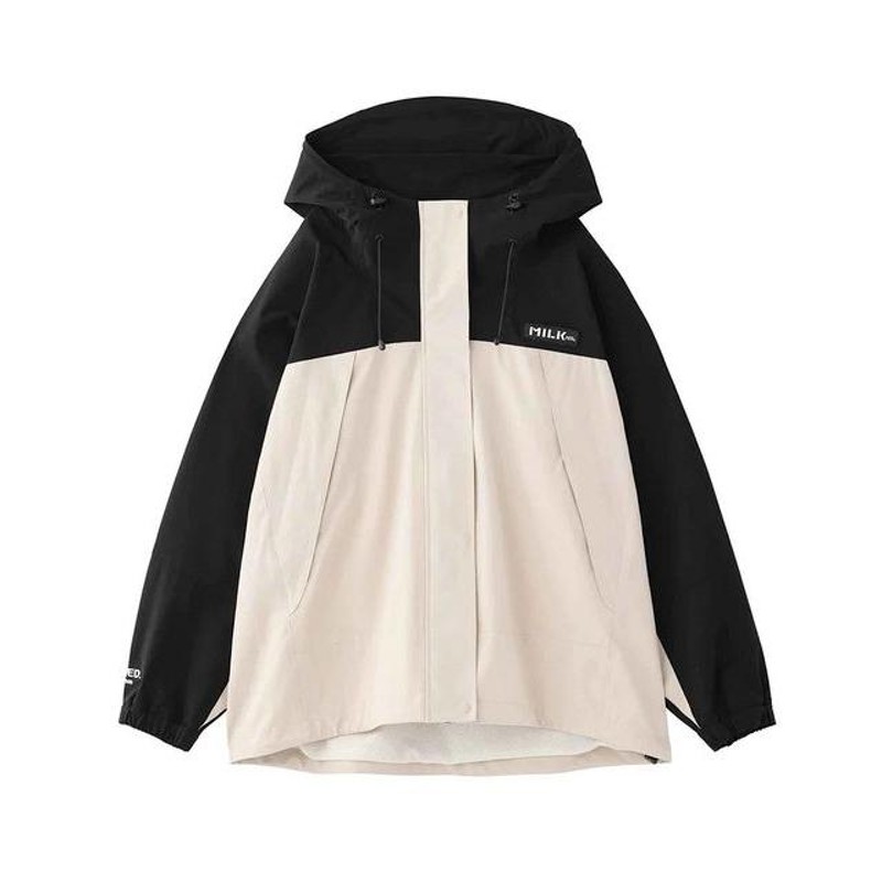 ミルクフェド MILKFED. BACK LOGO BICOLOR MOUNTAIN PARKA バックロゴ