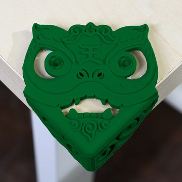 yeduo｜瑞獅護角－防撞桌角(墨綠)