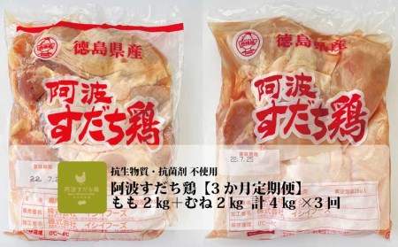 阿波すだち鶏 もも肉・むね肉 各2kg