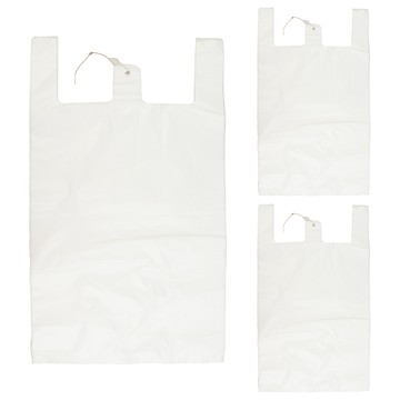 委羅內塞 手提購物袋 乳白色 100入  20L  3入