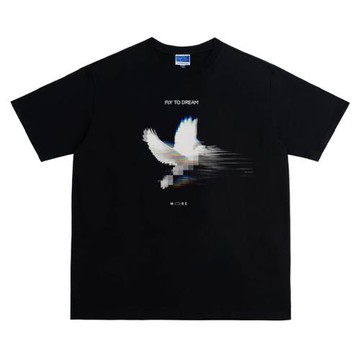 YoungGuns光影和平鴿-270g重磅質感氛圍短袖美式高街印花T恤 A530