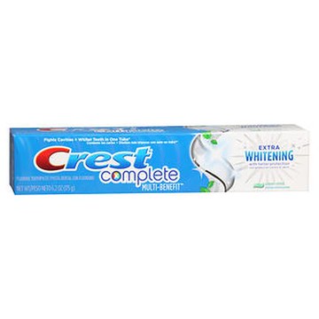 Crest Complete Toothpaste Extra Whitening With Tartar Protection Clean Mint 5.4 Oz by Crest