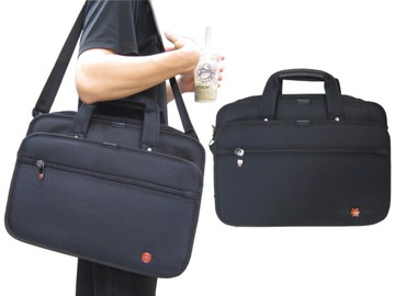 ~雪黛屋~OVER-LAND 公事包超大容量可放A4資夾大齒拉鍊二主袋+外袋共六層防水尼龍附長背帶T5795