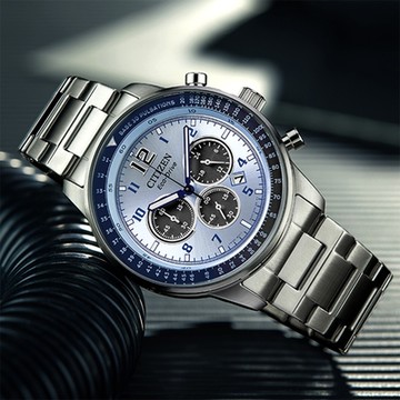 CITIZEN 星辰 聖誕節推薦款 光動能三眼計時手錶 新春開運 送禮首選 CA4500-83M