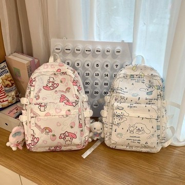 【臺灣-出貨】新款庫洛米美樂蒂玉桂狗書包女初中學生雙肩包國小生減負揹包