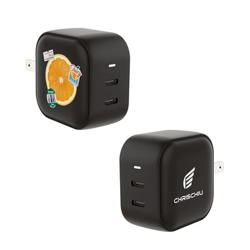 【品牌聯名】CHRISCHIU Juicy Orange GaN 45W Type-C雙孔充電頭