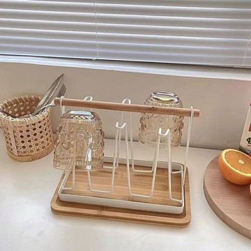 【全店免運 限時下殺】創意鐵藝水杯架家用杯架置物架客廳茶杯玻璃杯子架瀝水掛架子收納杯架 茶杯收納架 水杯置物架 瀝水茶杯