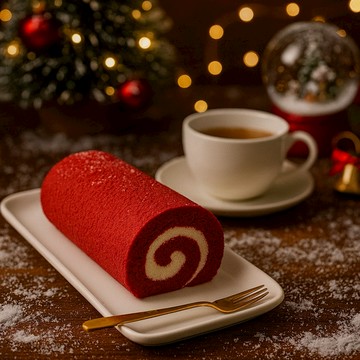 【振頤軒】紅絲絨白巧乳酪蛋糕捲