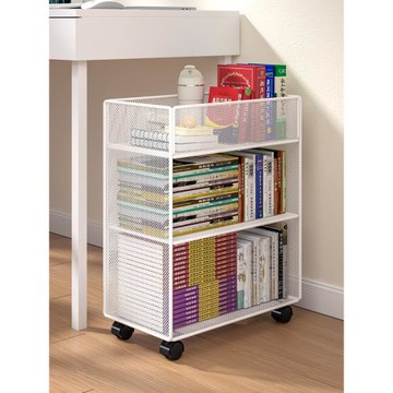 桌面繪本書架可移動桌下置物架帶輪書柜落地神器桌底書籍收納盒