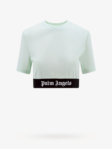 Cotton crop top with classic logo elastic band - PALM ANGELS - gender_Woman