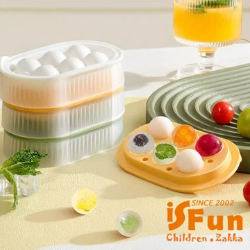 【iSFun】冰涼夏日 冰塊模具按壓式6格圓球製冰盒/一組2入