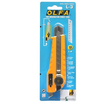 日本OLFA大型美工刀L-3(雙向切割功能;手輪鎖定;18mm替刃;日本品番54B)切割刀筆刀