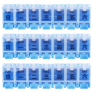 Fullicon 護立康 7日彈跳保健盒 小(17 x 4.7x 3.3cm) 藍色  3個