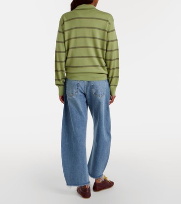 Frame Bubble cropped barrel-leg jeans