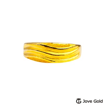 Jove Gold漾金飾 濃情蜜意黃金男戒指