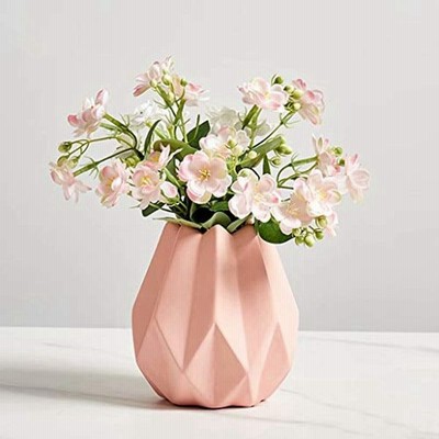 国内発送 ホワイトセラミックフラワー花瓶 12インチ Ironrain 並行輸入品 モダンミニマリスト折り紙 テーブルセン ウォールキャビネット ホームインテリア 抽象花瓶 アートレプリカ Portalcultura Net Br