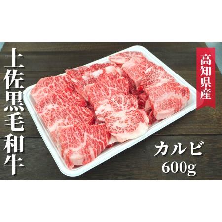 ふるさと納税 土佐黒毛和牛 カルビ 600g 高知県安芸市