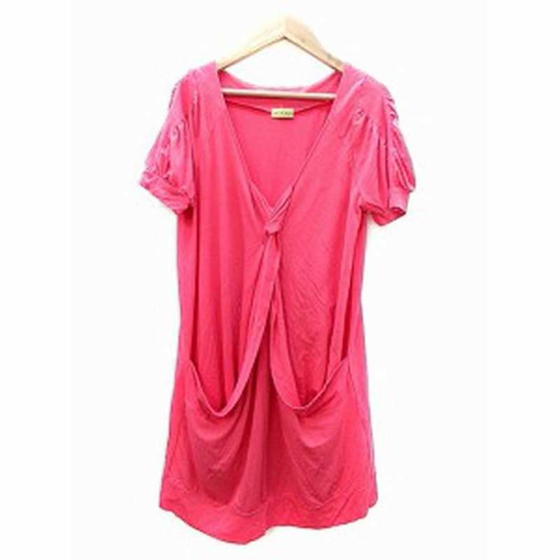 中古 スピック スパン ノーブル Spick Span Noble ワンピース チュニック 半袖 ドレープ ピンク m レディース 通販 Lineポイント最大1 0 Get Lineショッピング