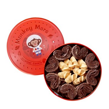 【火星猴子】巧克力蝴蝶酥+原味曲奇綜合禮盒-廠商直送