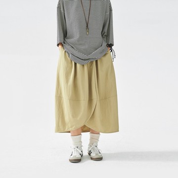 TopBasics 前開叉半截裙