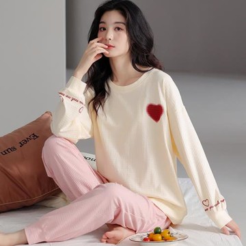 長袖睡衣女春秋季純棉2025年新款網紅風高級感可外穿家居服套裝冬