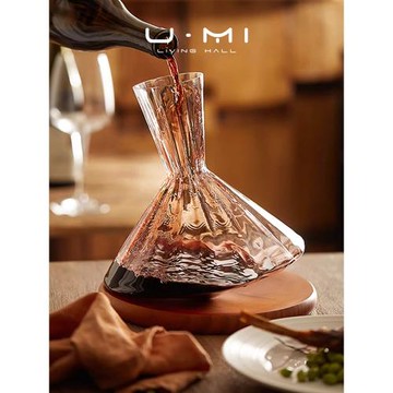 U Mi LIVING·馬恩 | 酒具高端進口紅酒旋轉醒酒器送禮品水晶玻璃