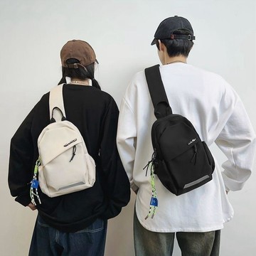 【臺灣-出貨】斜挎包男款單肩小揹包男士胸包女騎行運動爬山男生休閒輕便登山包06T7