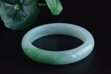 【天青翠語】天然翡翠飄綠手鐲平安鐲