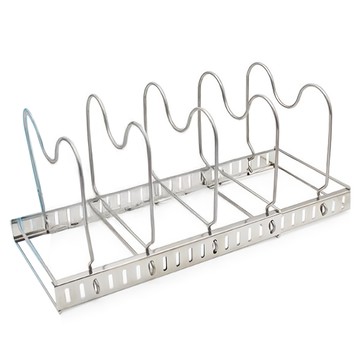 Caiofuren 可調式鍋蓋架 可伸縮 可個別使用  1個  不鏽鋼