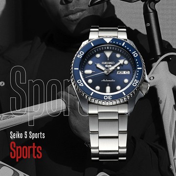 SEIKO 精工 5 Sports 系列 藍水鬼型機械錶(4R36-07G0B)SRPD51K1/41mm