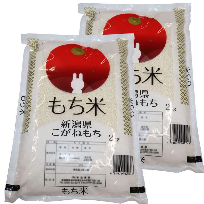 限定特価もち米の王様 令和4年産 新潟産 こがねもち ２kg×２ 精米 もち米 産地直送 精米日の新しいお米です 低温倉庫管理