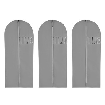 小麥購物 衣服防塵袋 拉鍊 Y001 140 x 60cm 172g  灰色  3個