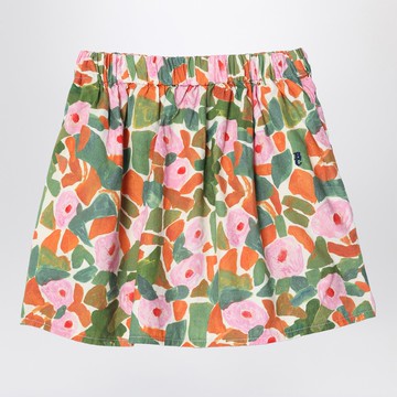 Multicolored floral patterned skirt