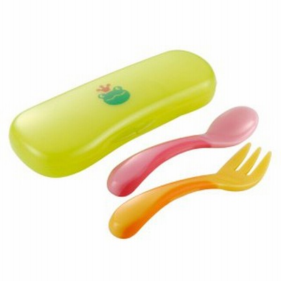 Richell(リッチェル) おでかけランチくん にぎにぎスプーン・フォーク(ケース付)