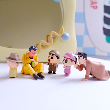 《蠟筆小新》抓到犯人了♥︎｜🇯🇵名偵探小新公仔扭蛋 全套5款