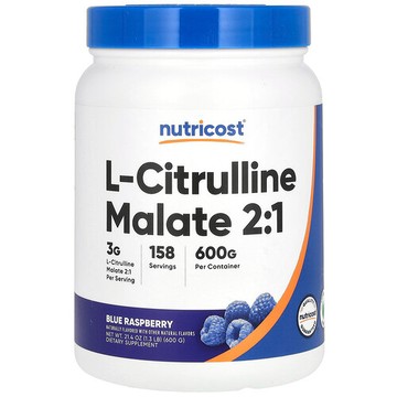 Nutricost, L-瓜氨酸蘋果酸鹽 2:1，藍樹莓，21.4 盎司（600 克）