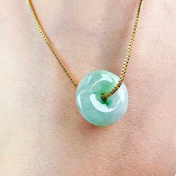 【願‧平安】飄陽綠翡翠平安扣吊飾 | 天然緬甸玉翡翠A貨 | 送禮