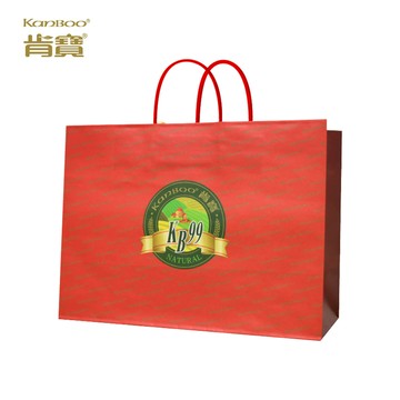 【肯寶KB99】紅色紙製手提袋 (空袋)