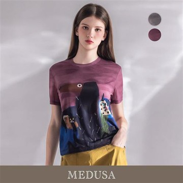 現貨【MEDUSA 曼度莎】森林動物休閒短袖T恤 - 2色（M-XL）｜短袖T恤 休閒穿搭 女上衣