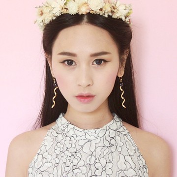 藍砂螺旋◆ 可改夾式 Brass Earrings / 一對 / 天然石 復古 黃銅耳環 / 禮物客製設計