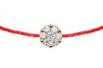 Illusion 鑽石18K黃金 經典紅線手鏈