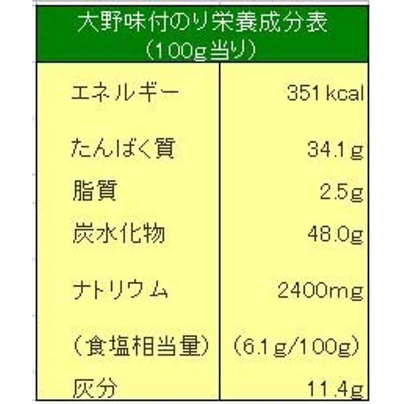 大野海苔 味付卓上 １５本箱入り