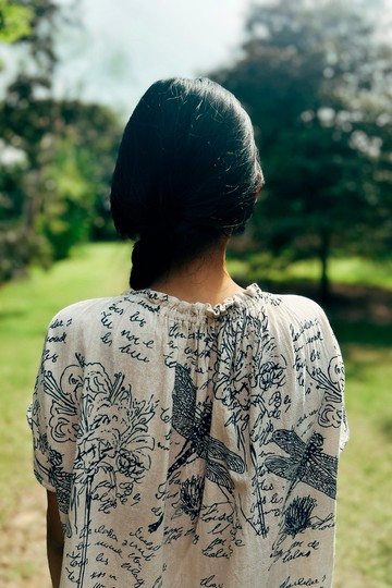 Mulmul 蜻蜓荷葉領襯衫