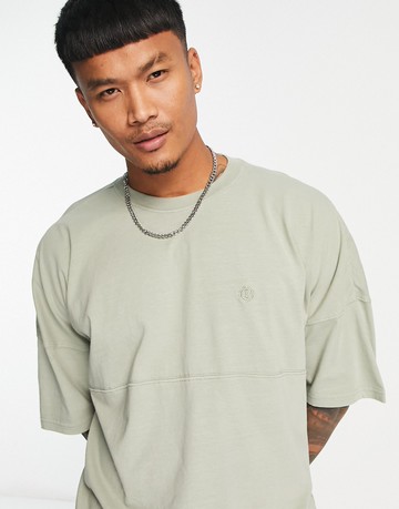 Element Belfair t-shirt in sage green-White