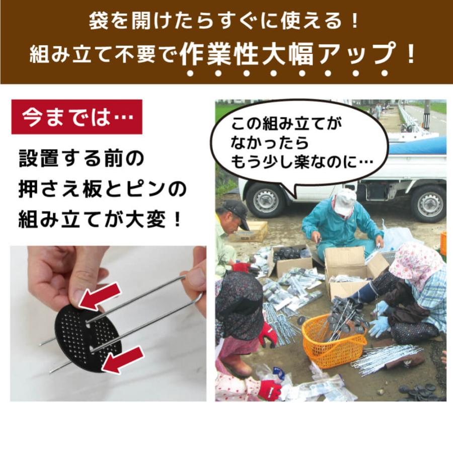 らくらくシート押さえピン 長さ30cm 入 園芸 庭 畑 杭 防草シート シート固定 押さえ ピン Uピン 便利