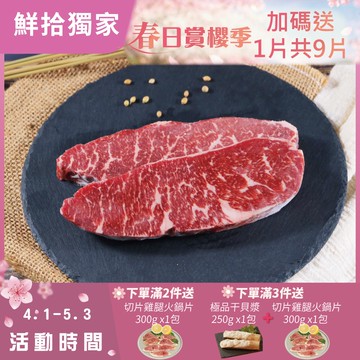 【勝崎生鮮】(寵媽限定)澳洲YP碳中和牛霜降翼板小排8片組(120公克/1片)-加送1片共9片