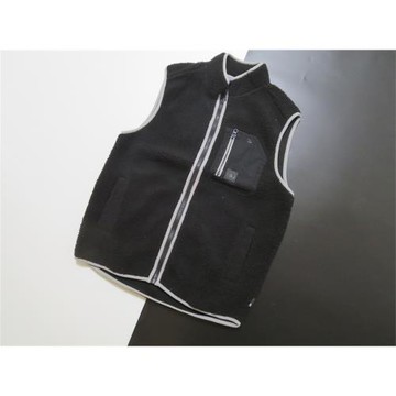 美式街頭潮牌素款復古工裝立領運動微彈力羊羔毛馬甲sherpavest