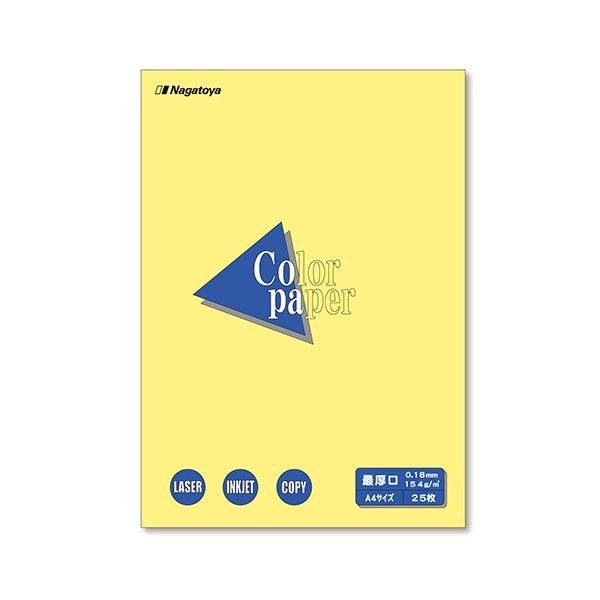 (まとめ) 長門屋商店 Color Paper A4最厚口 クリーム ナ-3503 1冊(25枚) 〔×30セット〕