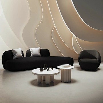 【台灣公司 可打統編】免運 沙發 創意沙發 黑色沙發異形弧形休息區接待辦公美容院服裝店民宿酒店大堂貓爪皮 可開發票 全館六折 工廠現貨直銷 新品特價 c9241